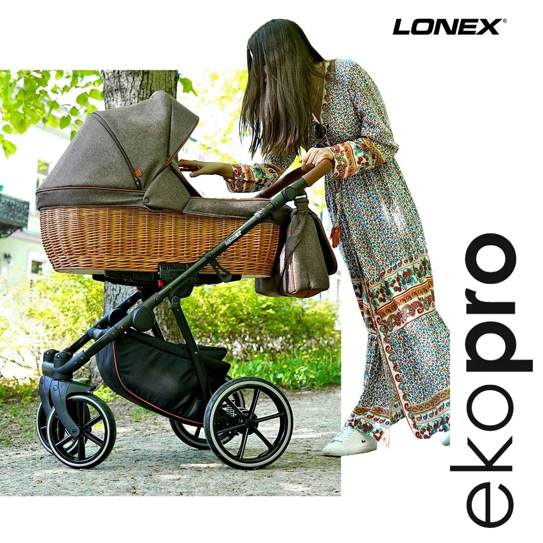Lonex Eko pro wózek dziecięcy ekologiczny wiklina wózki przyjazny dla środowiska online dadi-shop